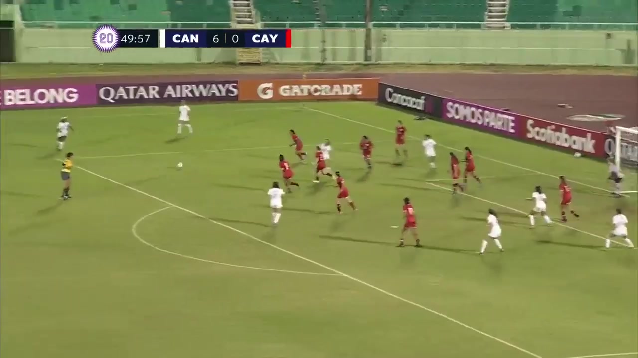 CNCF WU20 Canada (w) U20 Vs Cayman Islands (w) (U20)  Goal in 52 min, Score 7:0