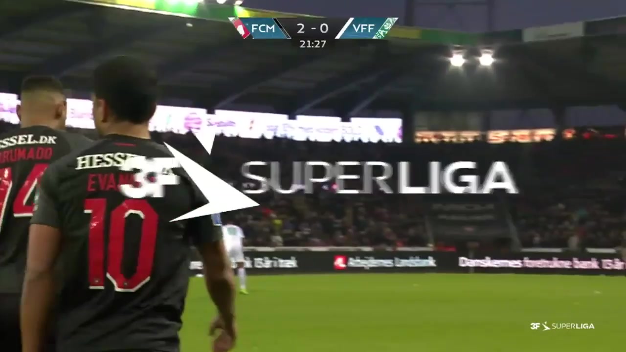 DEN SASL Midtjylland Vs Viborg 20 ทำประตู Evander da Silva Ferreira ประตู, ทำคะแนน 2:0