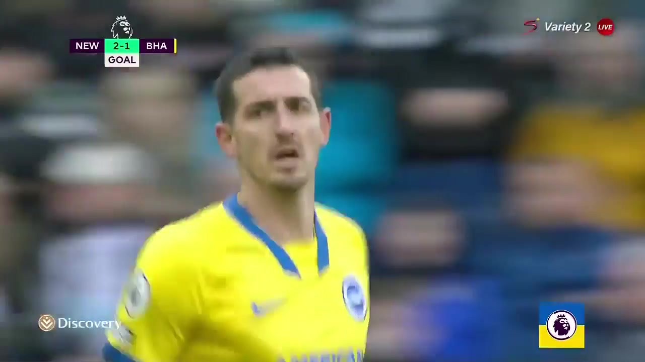 EPL Newcastle United Vs Brighton Hove Albion 55 ทำประตู Lewis Dunk ประตู, ทำคะแนน 2:1