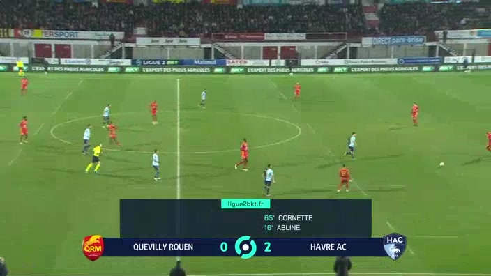 FRA D2 Quevilly Vs Le Havre  Goal in 65 min, Score 0:2