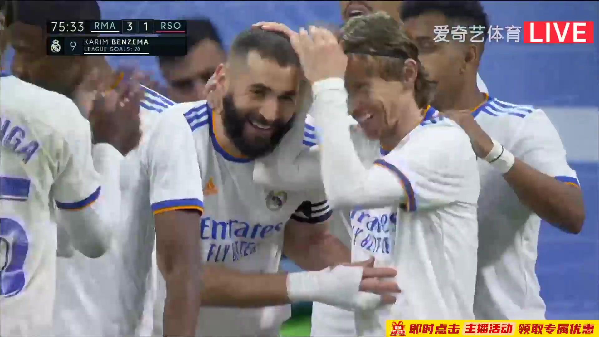 Laliga1 Real Madrid Vs Real Sociedad 75 phút Vào, ghi bàn 3:1