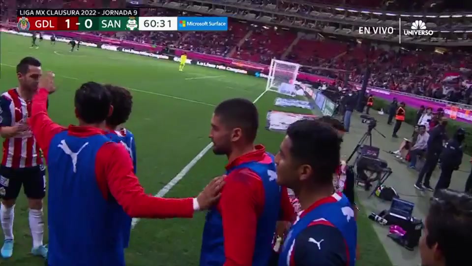 140 Chivas Guadalajara Vs Santos Laguna 60 skor gol Jose Juan Macias Guzman, skor 1:0