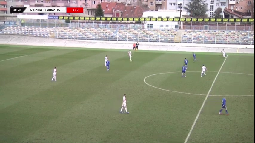 克亚乙 萨格勒布迪纳摩II Vs 泽米阿弗希 41分Barišić进球,比分1:0