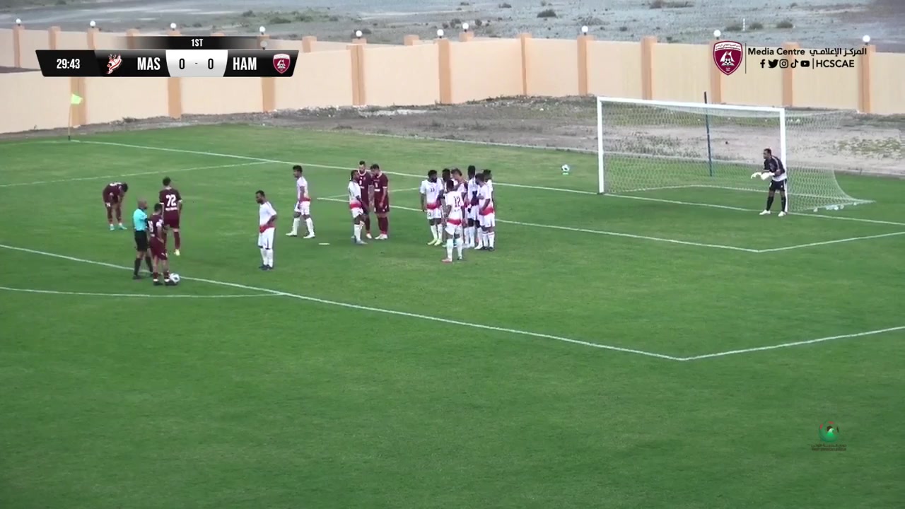 740 Masfut Vs Al-Hamriyah 29 skor gol , skor 0:1