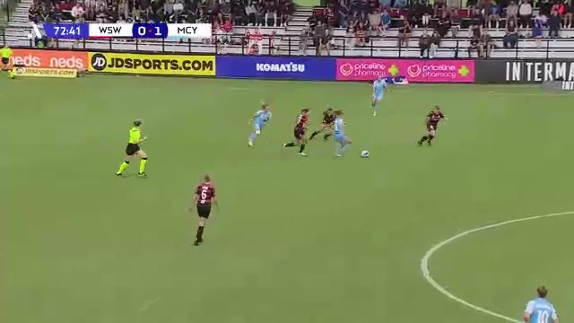 AUS WAL WS Wanderers (w) Vs Melbourne City (w) Wilkinson Goal in 74 min, Score 0:2