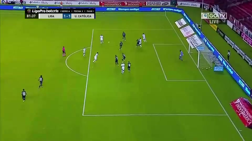 ECU D1 Liga Dep. Universitaria Quito Vs Universidad Catolica  Goal in 82 min, Score 1:1