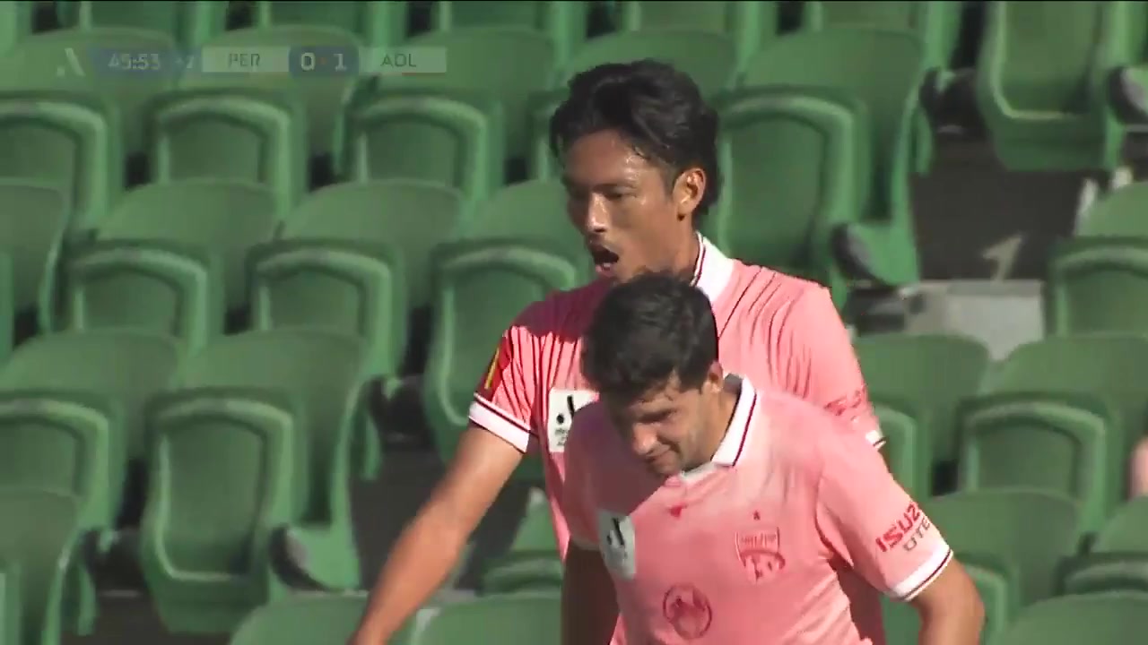 AUS D1 Perth Glory Vs Adelaide United 45 phút Ibusuki HiroshiVào, ghi bàn 0:1