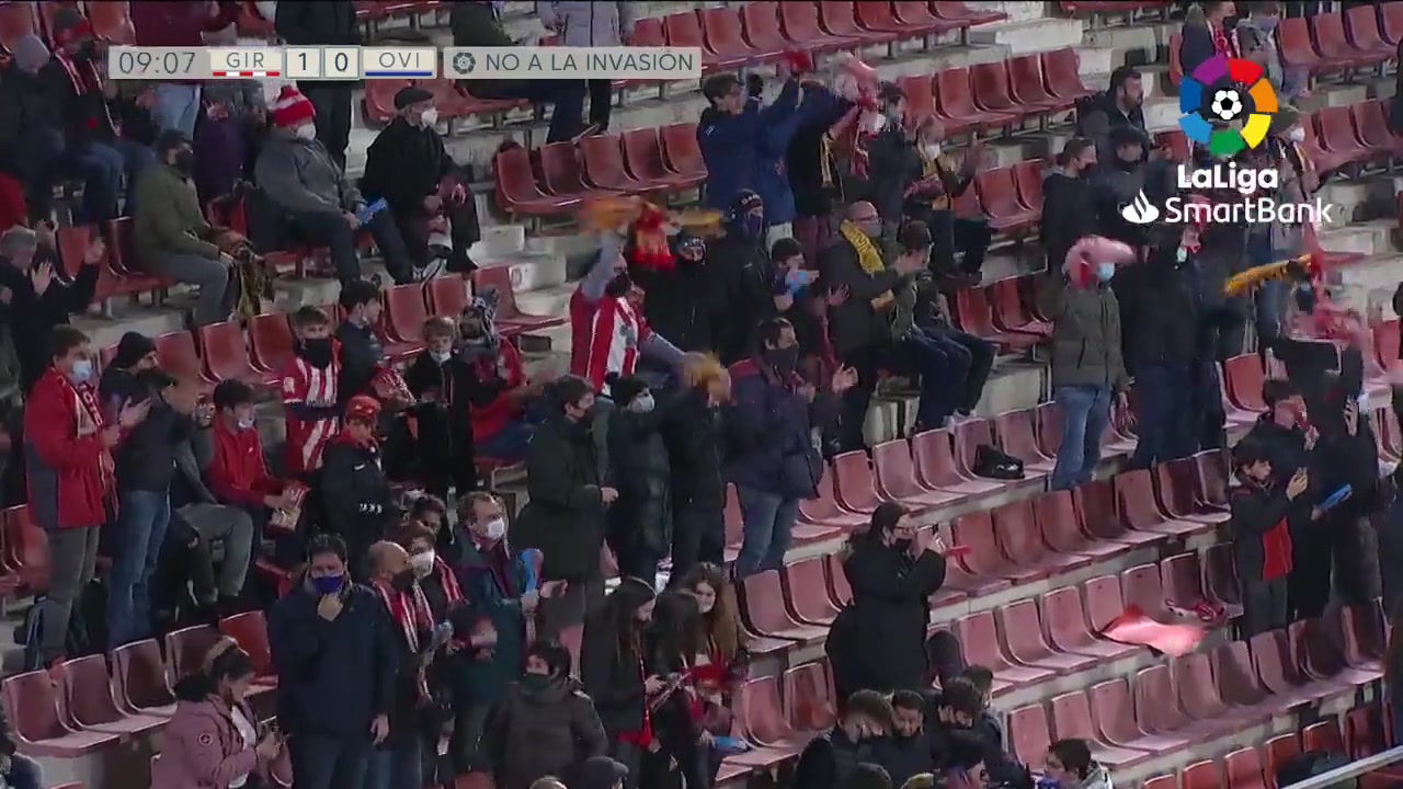 SPA D2 Girona Vs Real Oviedo 8 phút Alejandro Baena RodriguezVào, ghi bàn 1:0