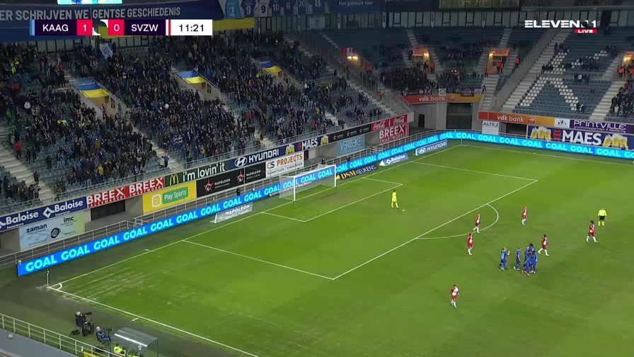 BEL D1 KAA Gent Vs Zulte-Waregem 11 phút Laurent DepoitreVào, ghi bàn 1:0