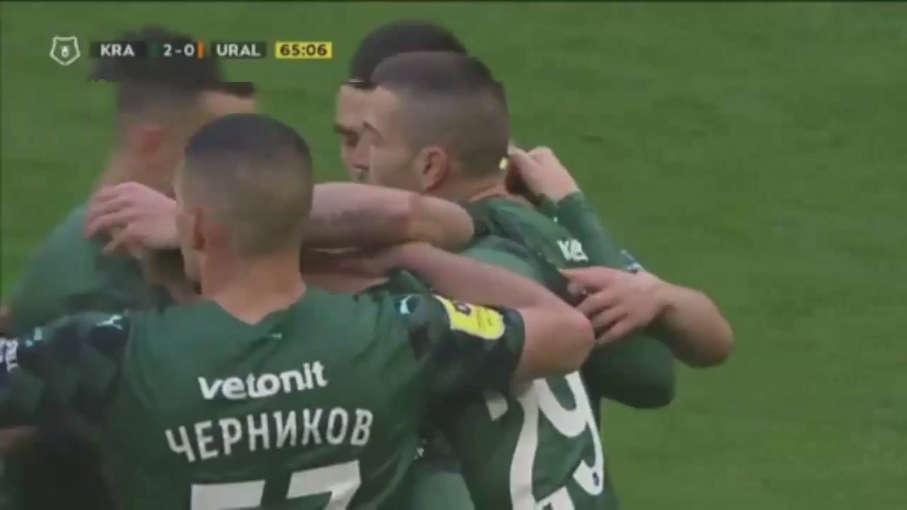 10 FC Krasnodar Vs Ural Sverdlovsk Oblast 65 skor gol Vladimir Iljin, skor 2:0