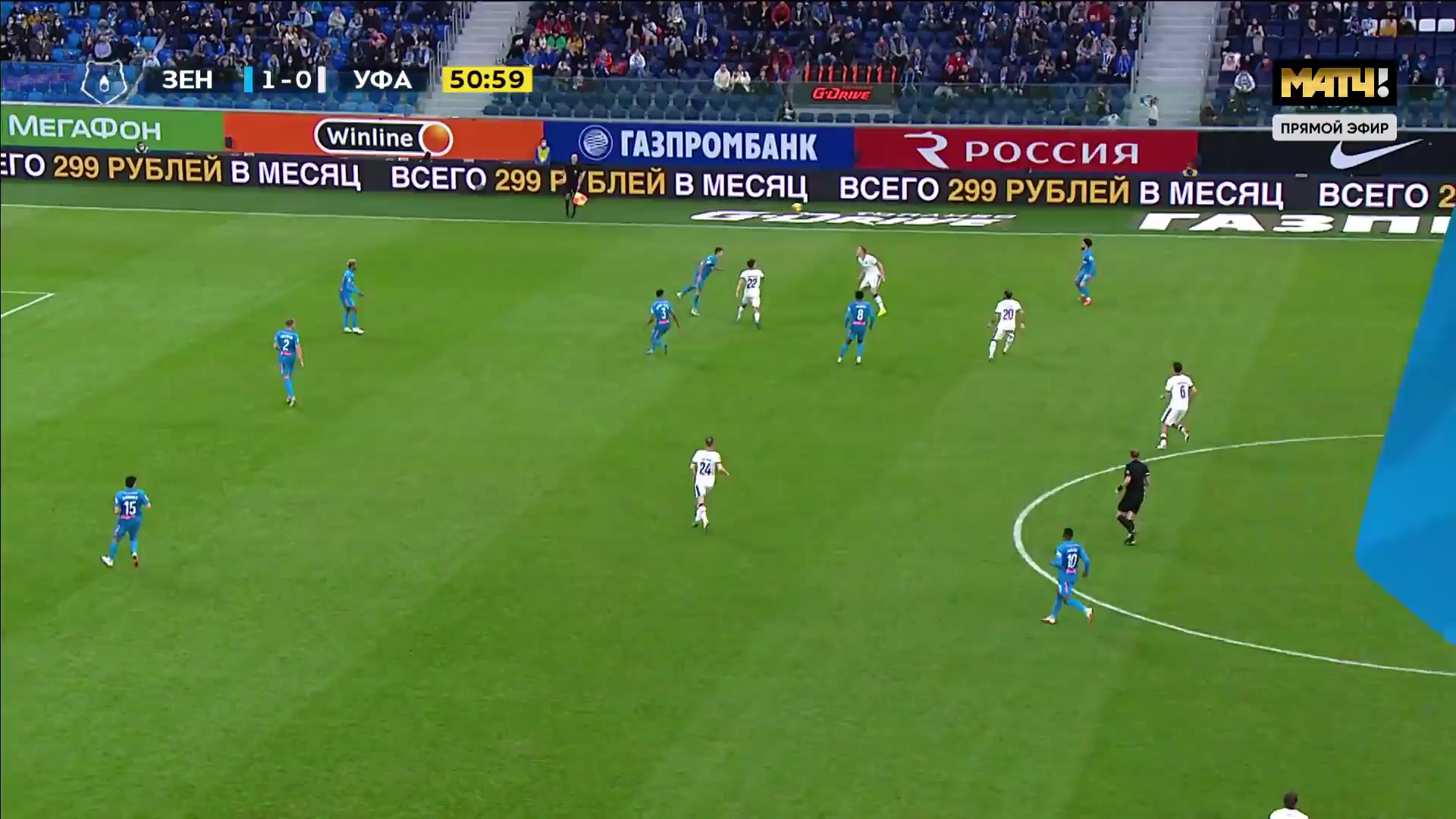 10 Zenit St. Petersburg Vs FC Ufa 51 skor gol Daniil Krugovoy, skor 1:0