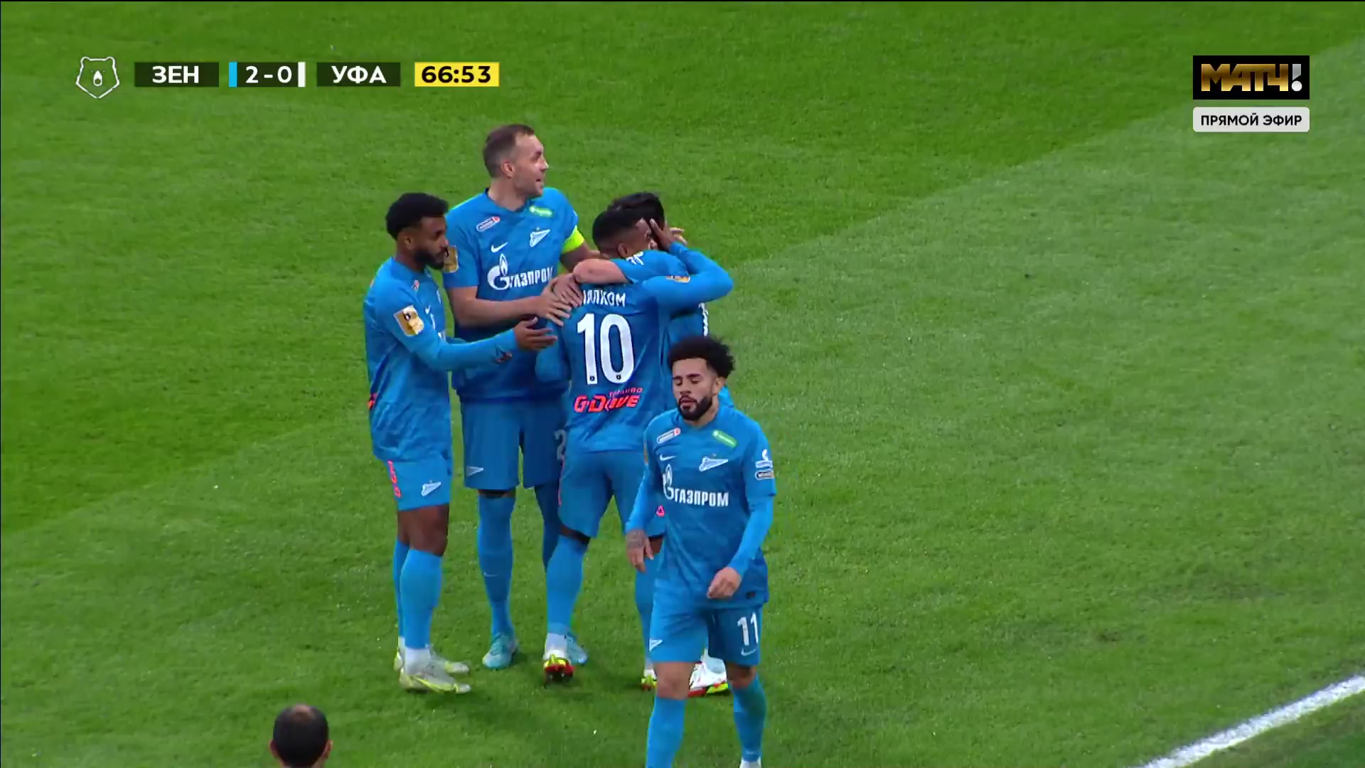 10 Zenit St. Petersburg Vs FC Ufa 69 skor gol , skor 2:0