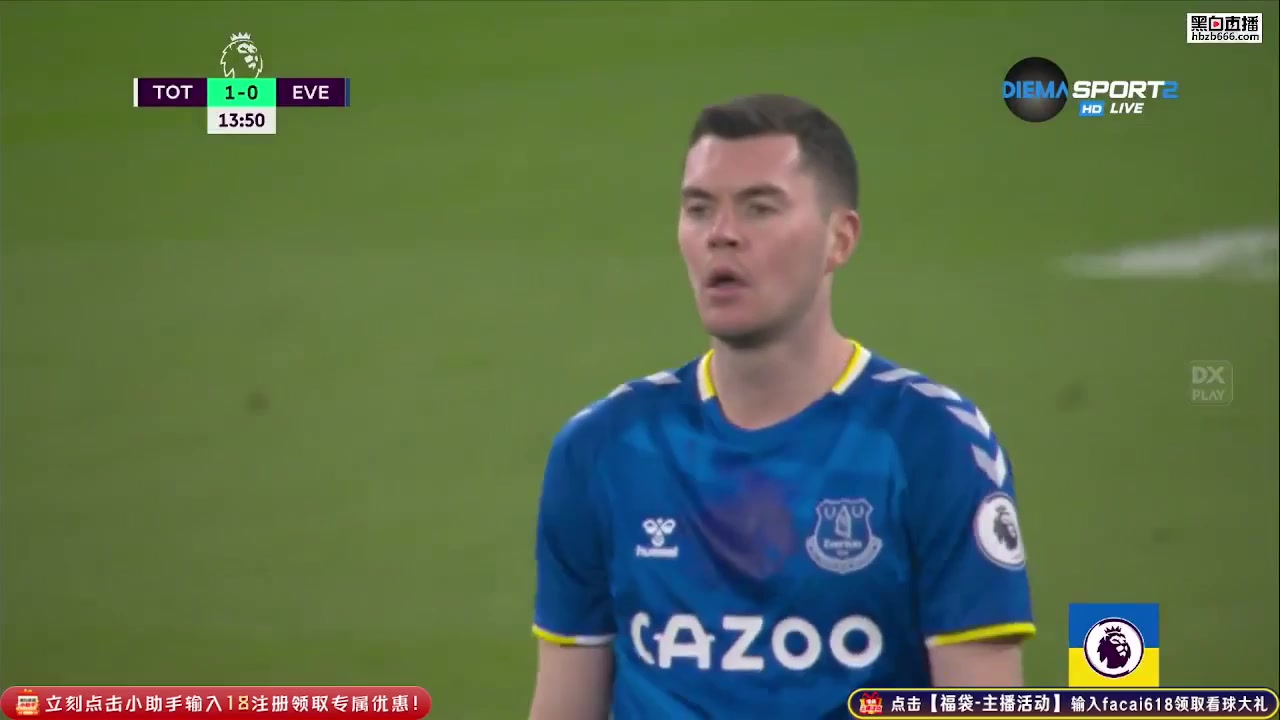 EPL Tottenham Hotspur Vs Everton  Goal in 13 min, Score 1:0