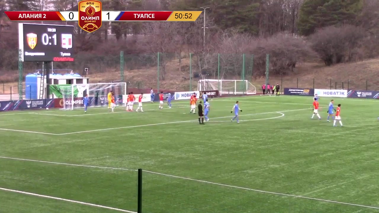 RUS D2 Alania-d Vladikavkaz Vs FC Tuapse Dzamalutdinov Goal in 52 min, Score 0:2