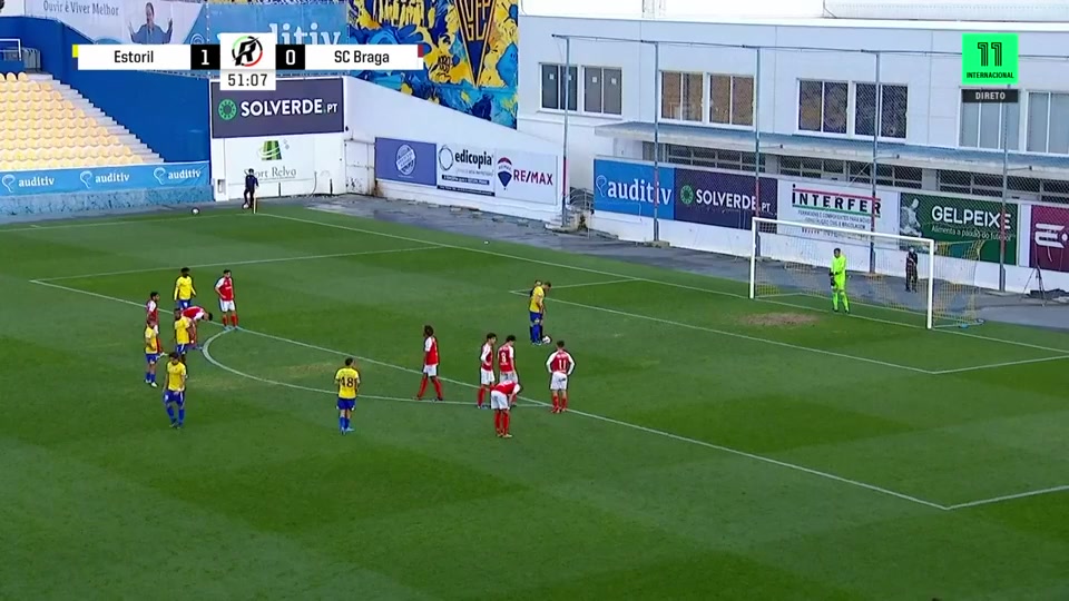 Por U23 Estoril U23 Vs Braga U23  Goal in 52 min, Score 2:0