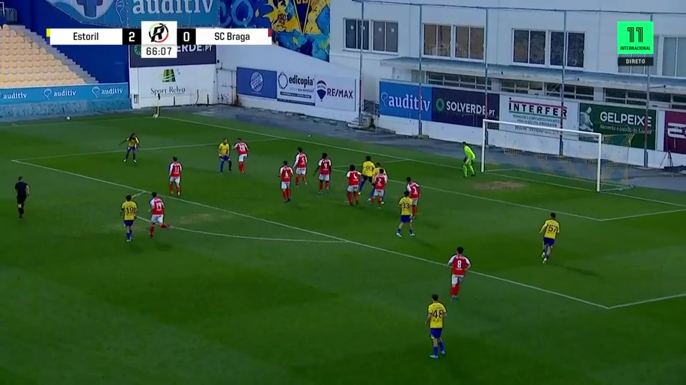 Por U23 Estoril U23 Vs Braga U23  Goal in 67 min, Score 3:0