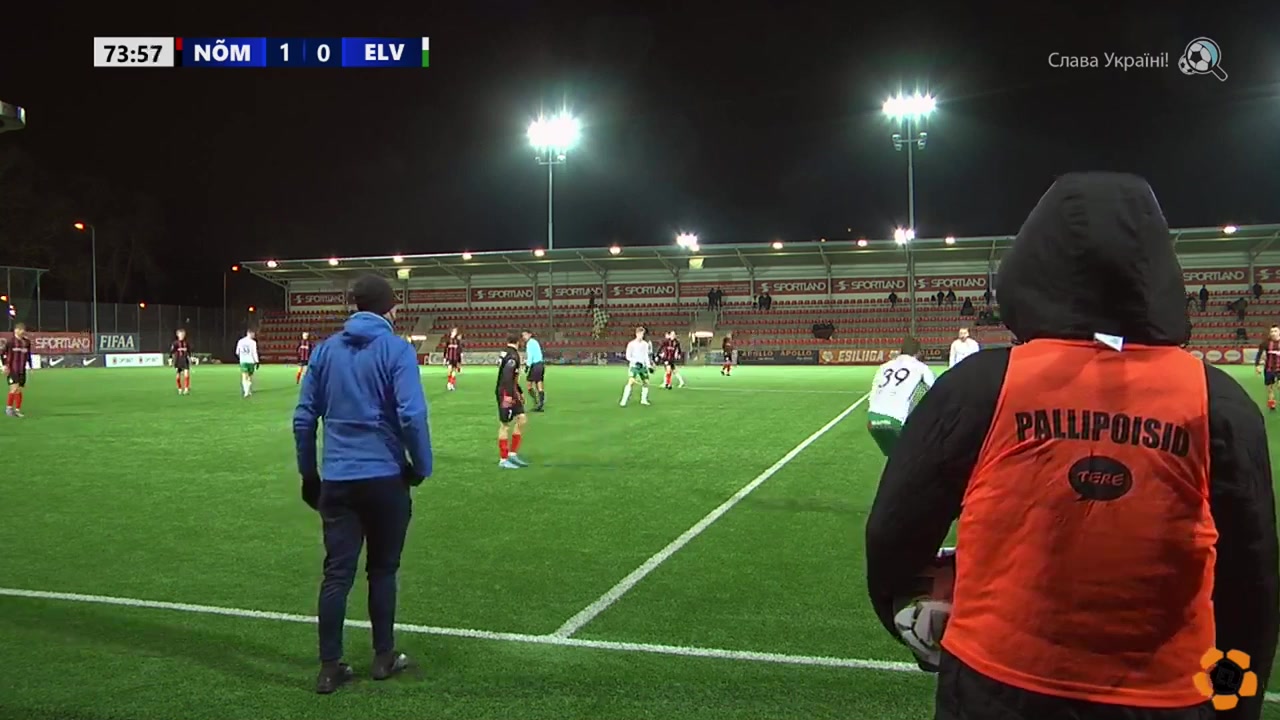 EST D2 FC Nomme United Vs Elva  Goal in 76 min, Score 1:1