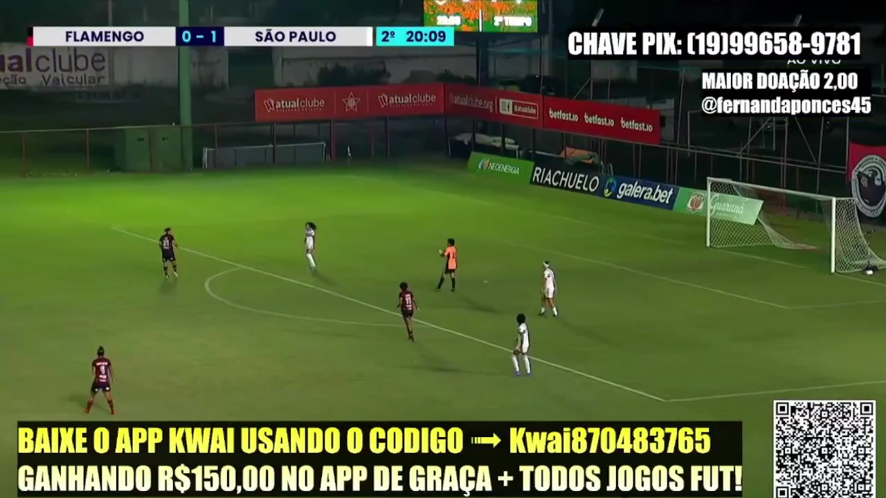 CRF Flamengo/RJ (w) Vs Sao Paulo/SP (w)  Goal in 67 min, Score 1:1