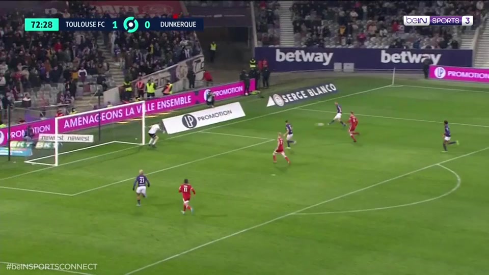 FRA D2 Toulouse Vs USL Dunkerque  Goal in 72 min, Score 2:0