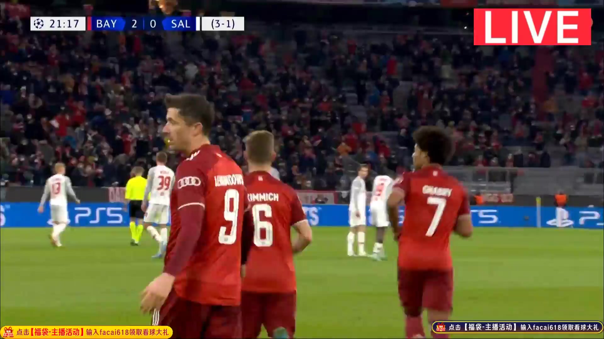 UEFA CL Bayern Munchen Vs Red Bull Salzburg 20 phút Robert LewandowskiVào, ghi bàn 2:0