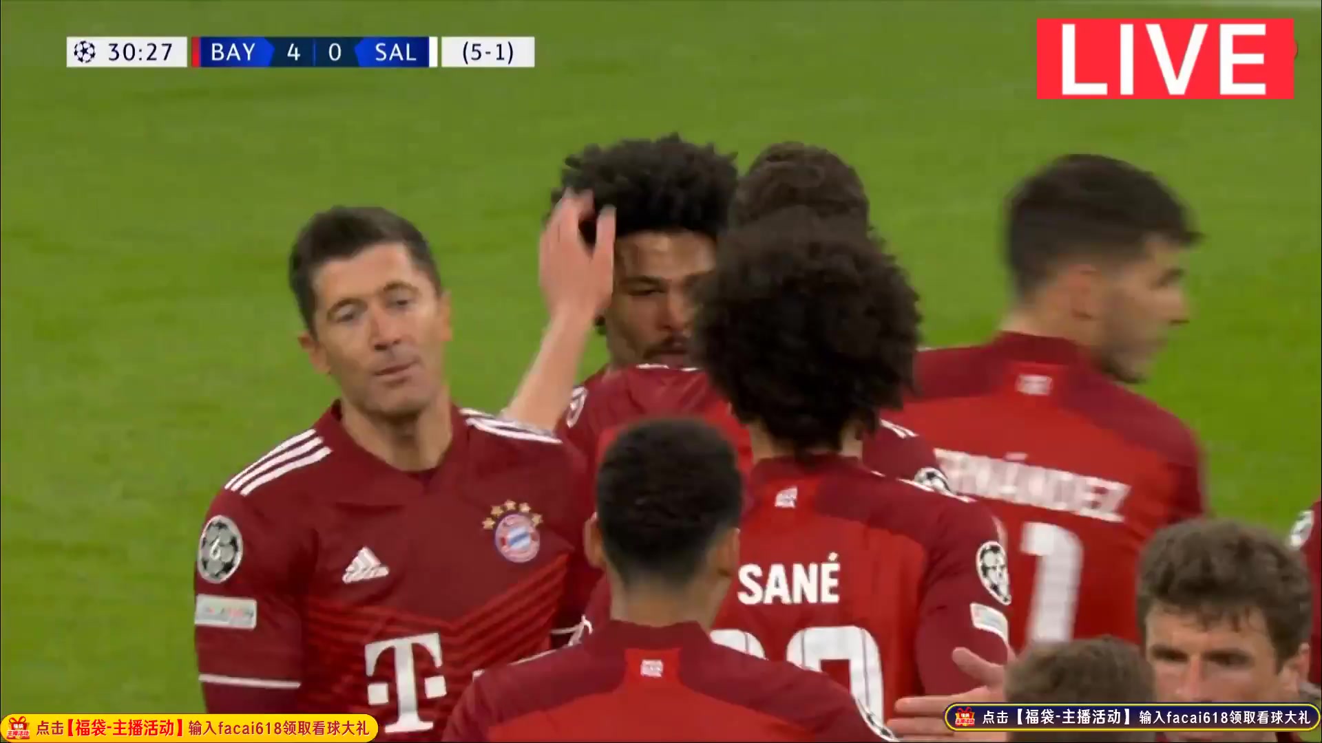 UEFA CL Bayern Munchen Vs Red Bull Salzburg 30 phút Serge GnabryVào, ghi bàn 4:0