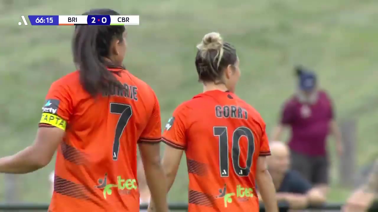 AUS WAL Brisbane Roar (w) Vs Canberra United (w) Heyman Goal in 68 min, Score 2:1