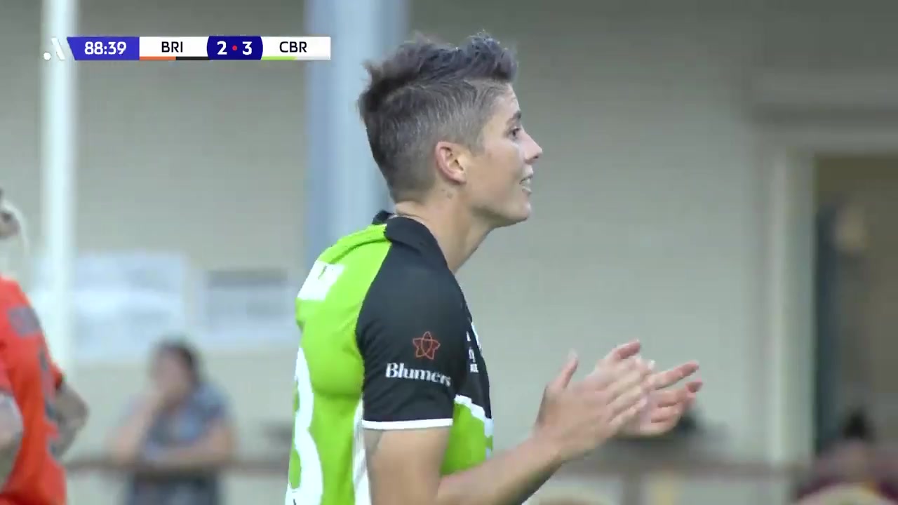 AUS WAL Brisbane Roar (w) Vs Canberra United (w) McElligott Goal in 90 min, Score 3:3