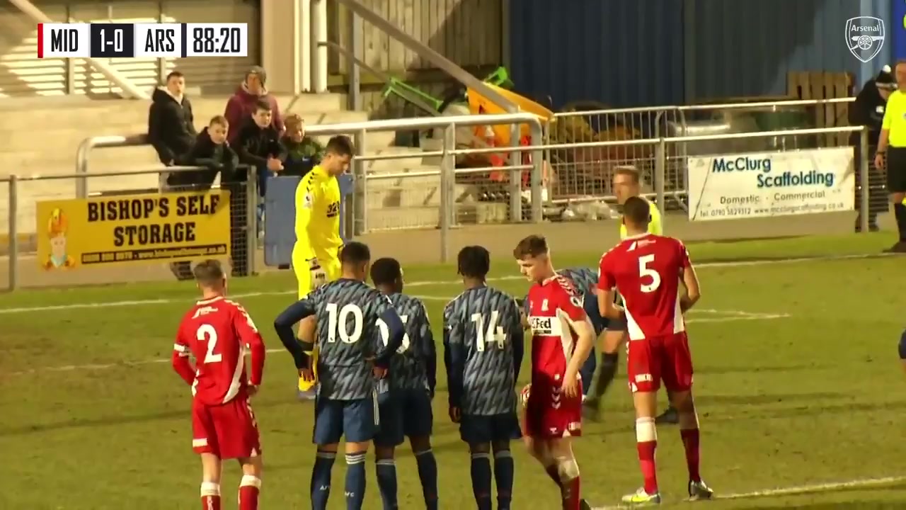 ENG U23LC Middlesbrough U23 Vs Arsenal U23 Hutchinson Goal in 90 min, Score 1:1