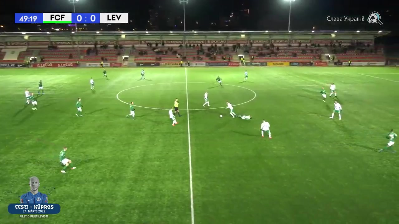 EST CUP FC Flora Tallinn Vs Levadia Tallinn Martin Miller Goal in 51 min, Score 1:0