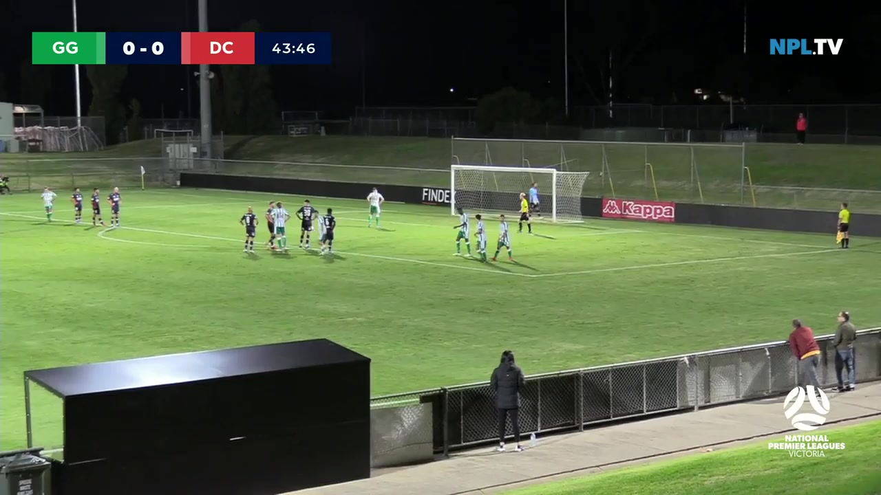 AUS VPL Green Gully Cavaliers Vs Dandenong City SC Bonada Goal in 44 min, Score 1:0