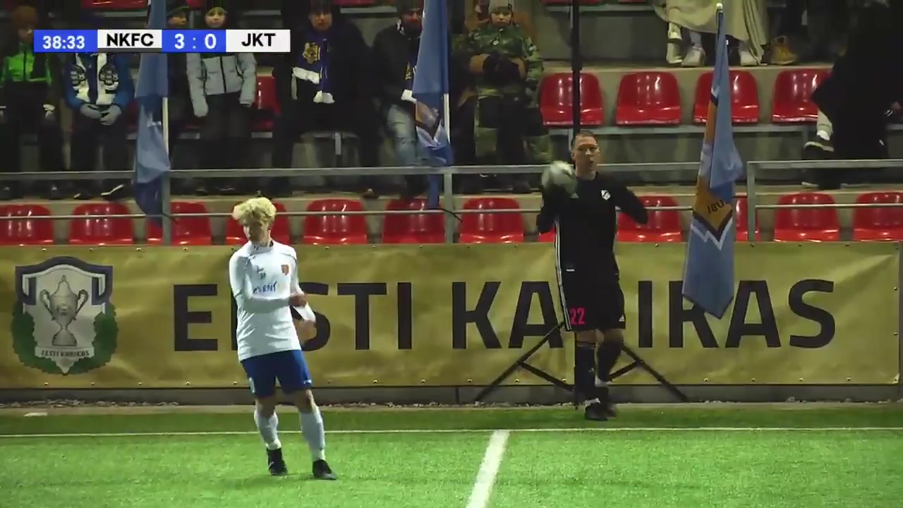 EST CUP Nomme JK Kalju Vs Tabasalu Charma  Goal in 39 min, Score 4:0