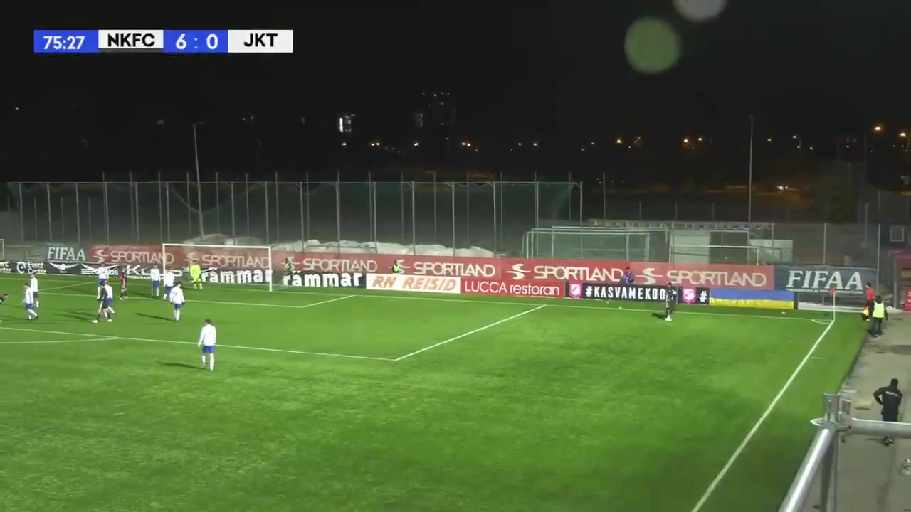 EST CUP Nomme JK Kalju Vs Tabasalu Charma  Goal in 77 min, Score 7:0