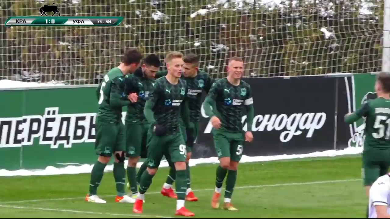 RUS YthC FK Krasnodar Youth Vs Ufa Youth  Goal in 80 min, Score 2:0