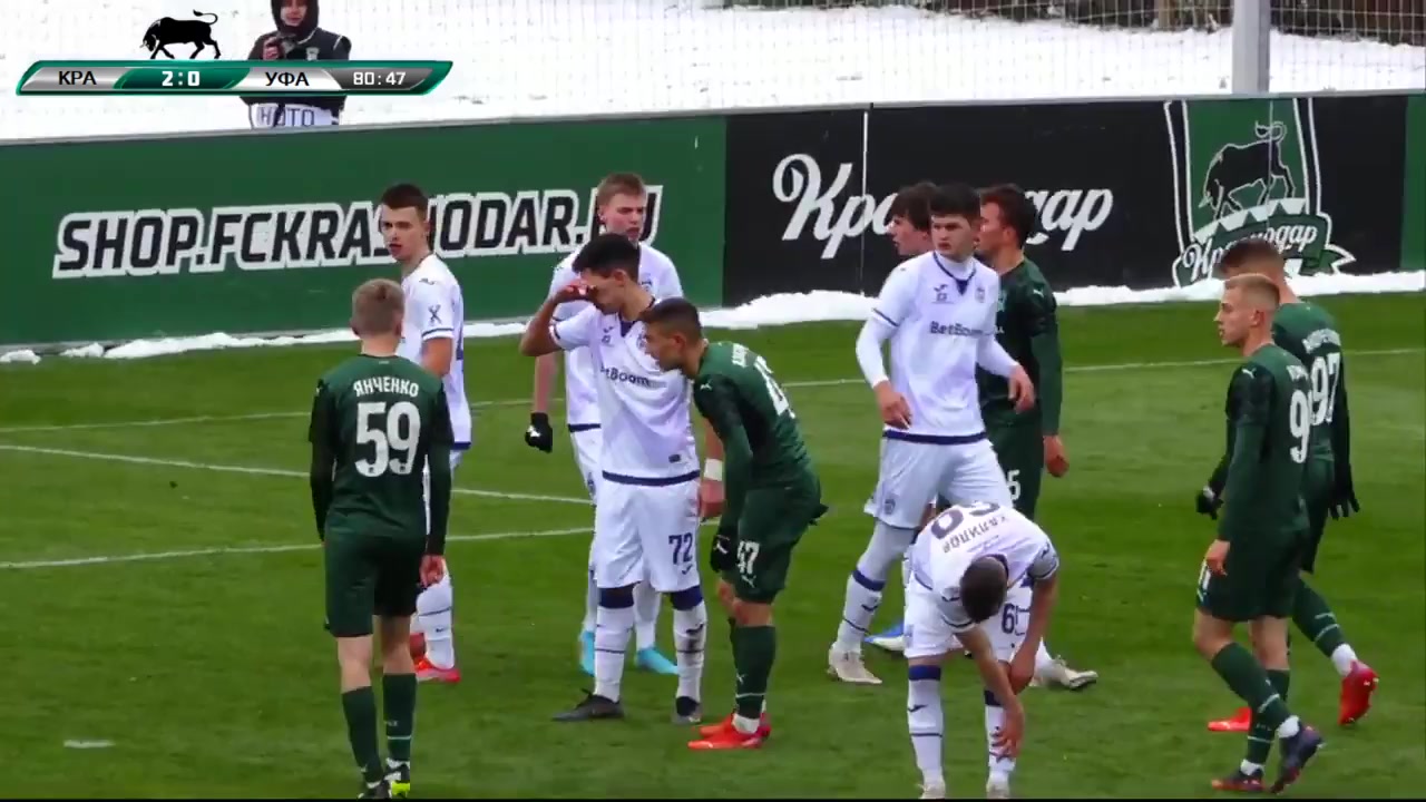 RUS YthC FK Krasnodar Youth Vs Ufa Youth  Goal in 82 min, Score 3:0