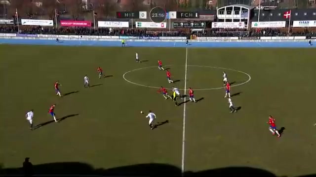 DEN D1 Hvidovre IF Vs Helsingor Knudsen Goal in 23 min, Score 0:2