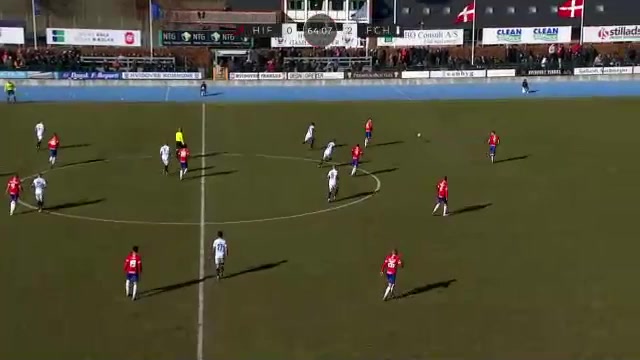 DEN D1 Hvidovre IF Vs Helsingor Adamsen Goal in 65 min, Score 0:3