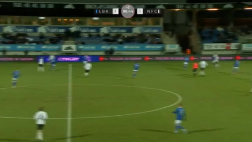 DEN D1 Lyngby Vs Nykobing FC Mathias  Kristensen Goal in 93 min, Score 1:2