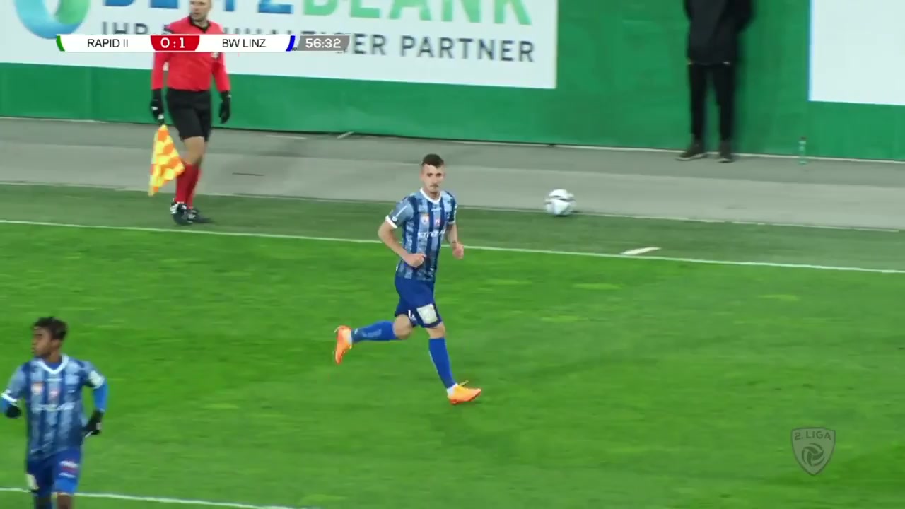 128 Rapid Vienna (Youth) Vs FC Blau Weiss Linz 59 skor gol Michael Brandner, skor 0:2