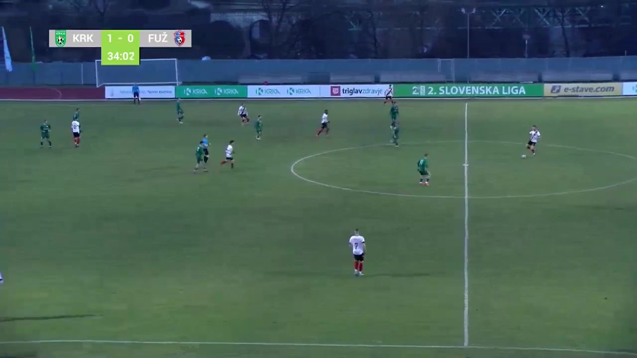 SLO D2 Krka Vs NK Fuzinar Čeh Goal in 34 min, Score 2:0