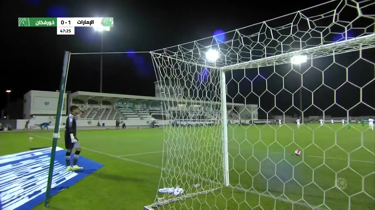 UAE LP Emirates Club Vs Khor Fakkan Joseph Guede Gnadou Goal in 49 min, Score 2:0