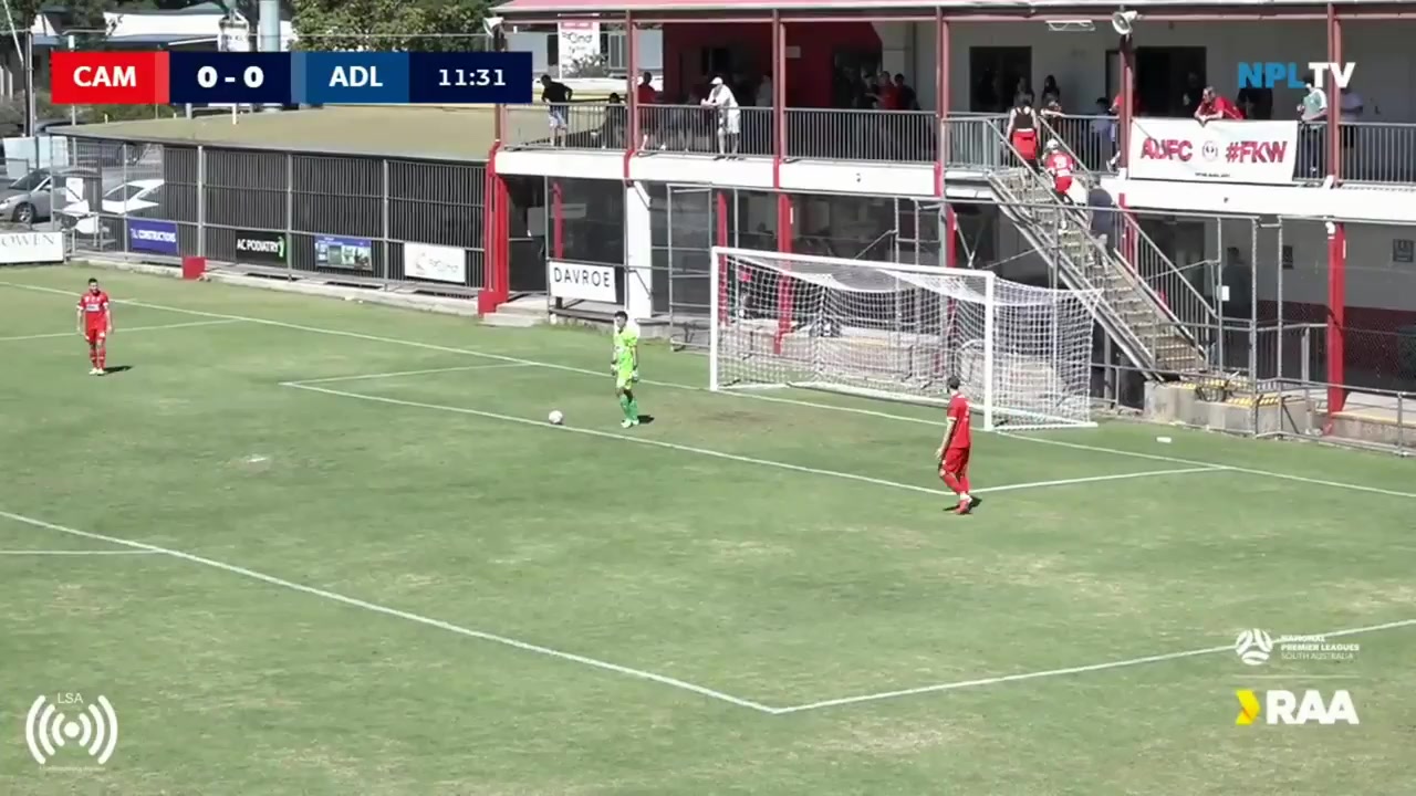 AUS SASL Campbelltown City SC Vs Adelaide United FC (Youth)  Goal in 12 min, Score 0:1