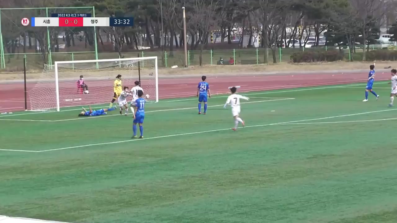 KCL Siheung City Vs Cheongju Jikji  Goal in 33 min, Score 0:1