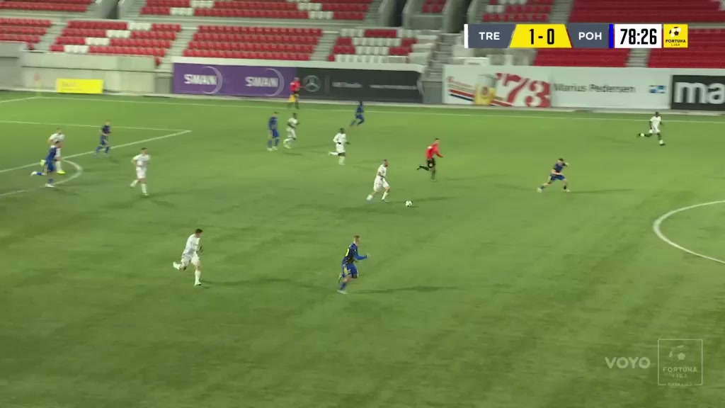 SVK D1 Trencin Vs Sokol Dolna Zdana Adam Gazi Goal in 80 min, Score 2:0