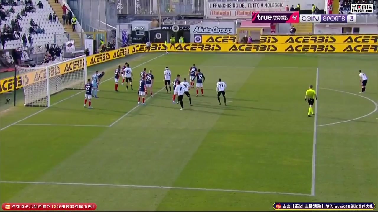 Serie A Spezia Vs Cagliari  Goal in 54 min, Score 1:0