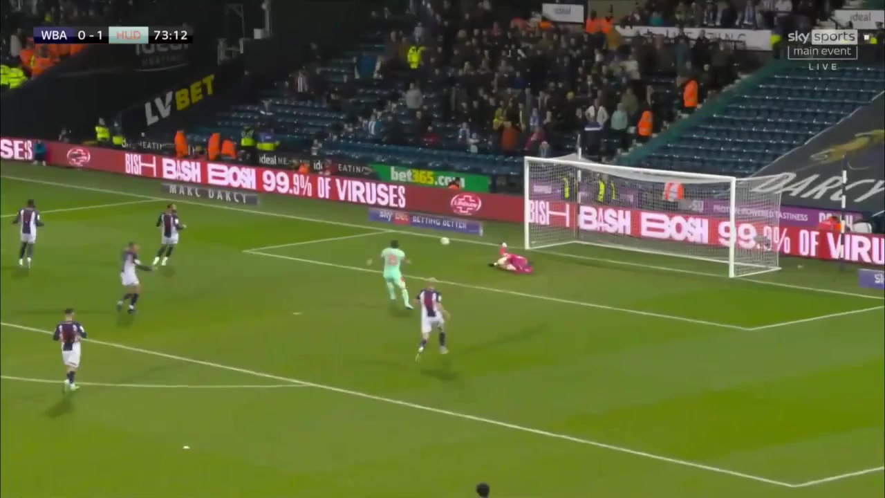 ENG LCH West Bromwich(WBA) Vs Huddersfield Town  Goal in 73 min, Score 0:2