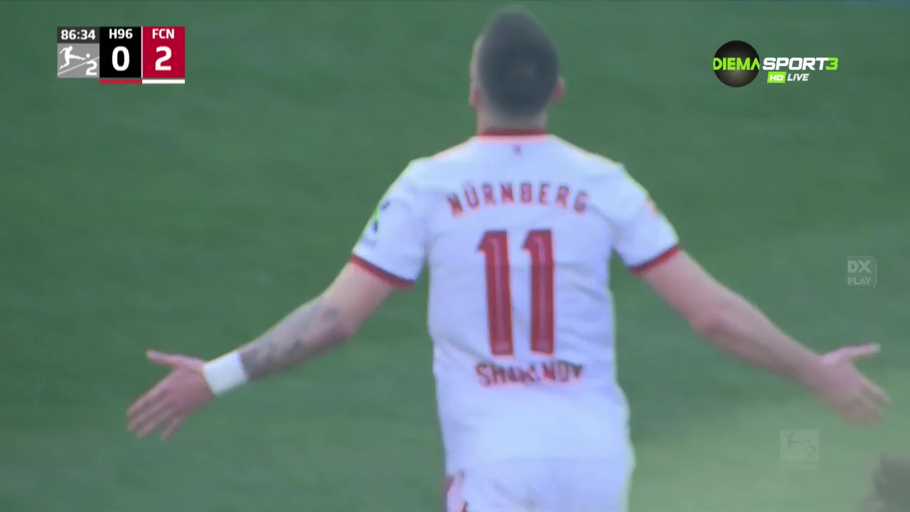 GER D2 Hannover 96 Vs Nurnberg Erik Shuranov Goal in 86 min, Score 0:3