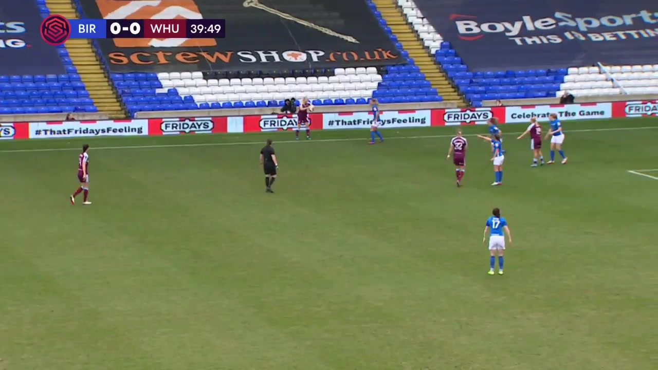 ENG FAWSL Birmingham (w) Vs West Ham United (w) 41 phút Adriana LeonVào, ghi bàn 0:1