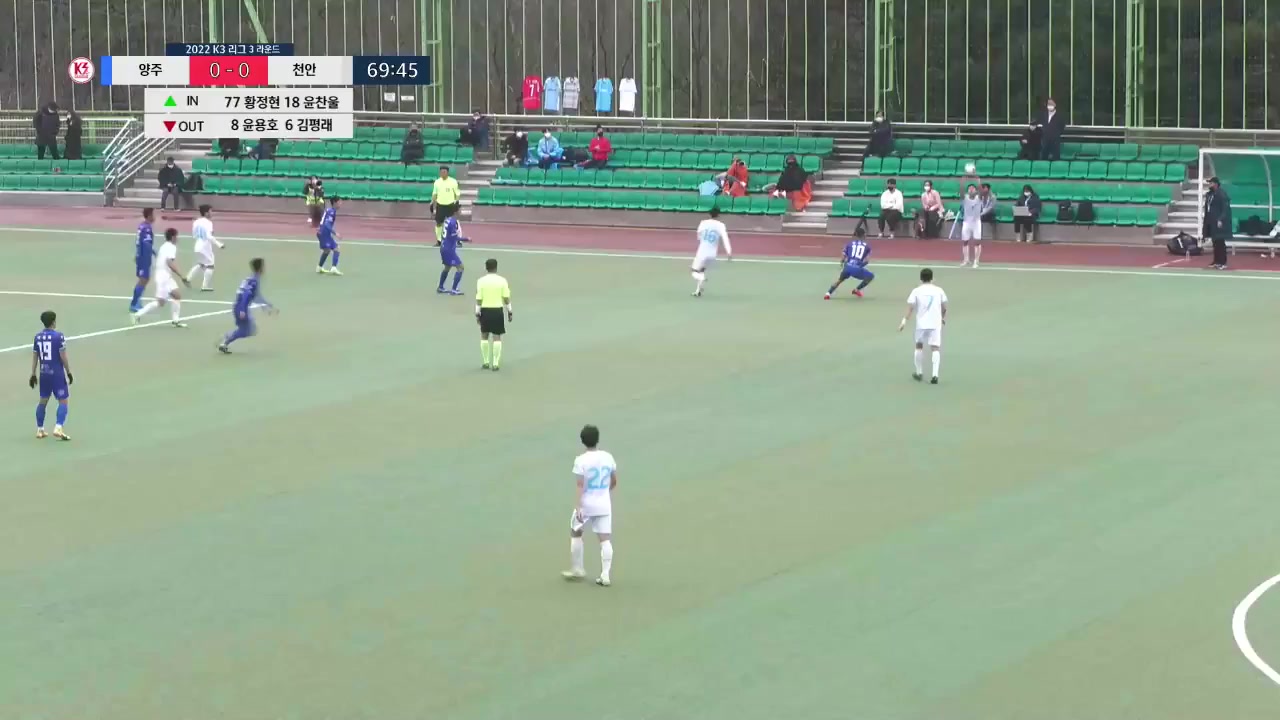 KCL Yangju Citizen Vs Cheonan City  Goal in 71 min, Score 0:1
