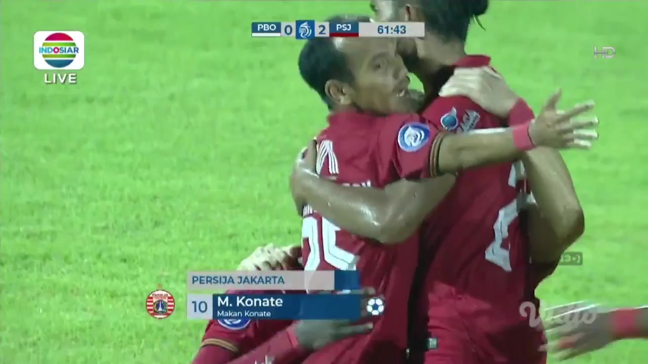 IDN ISL Persikabo 1973 Vs Persija Jakarta 62 phút Makan KonateVào, ghi bàn 0:2