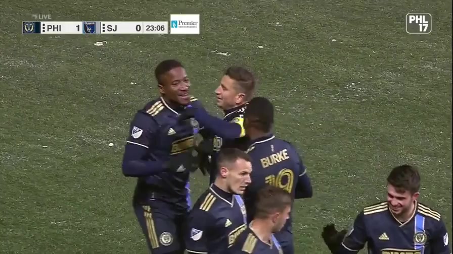 MLS Philadelphia Union Vs San Jose Earthquakes 24 ทำประตู Cory Burke ประตู, ทำคะแนน 1:0